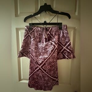 Victoria's Secret Purple Patterned Pajama Set